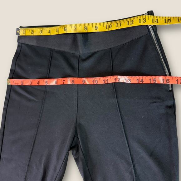 Everlane Crop Ponte Stretch Leggings Pants Mid Rise Women Size 2 Black Side Zip - Picture 9 of 12